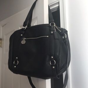 Black leather Coach bag